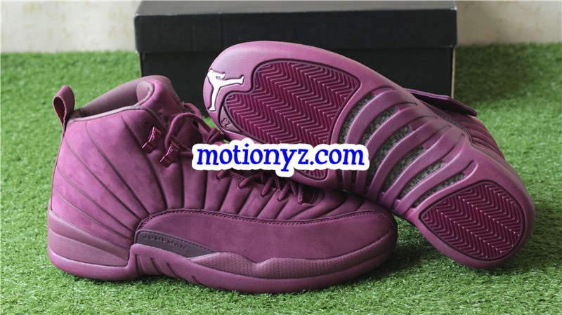 Authentic Air Jordan 12 PSNY Burgundy bordeaux